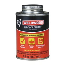 Weldwood Original Contact Cement Adhesive Glue, Neoprene Rubber, Clear, 3 O