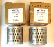 (2) NIB Keltec Technolab 18-2248 Air Filters:  5” Height & Diameter, ~ 2-1/2”ID