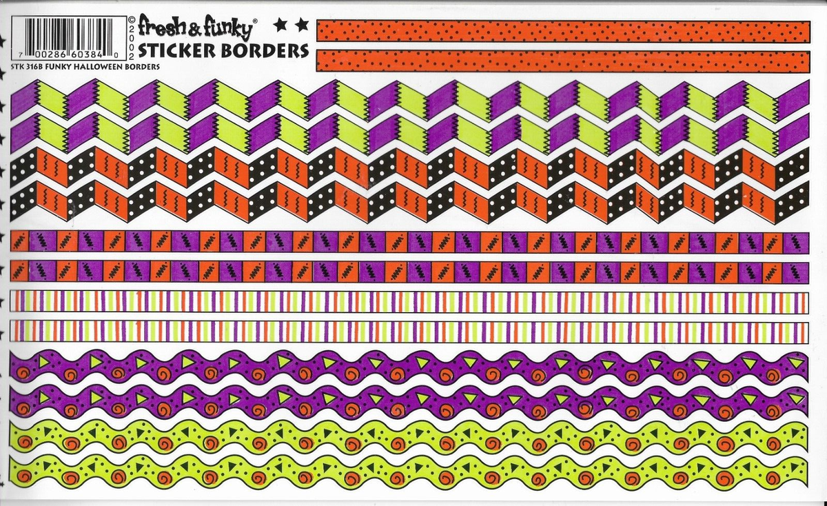 Borders Luvin' Lime Orange Green Purple Black11.25