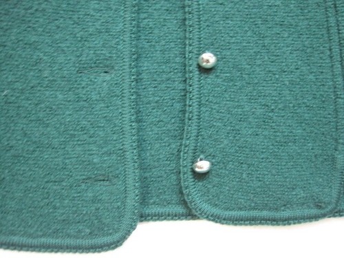 Maglione Geiger Tyrol Austria Lana Bollita Cardigan Lavorato a Maglia Verde 40 Medio - Foto 4 di 12