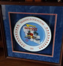 2001 IN-N-OUT Burger Kick Off Dinner Plate FRAMED