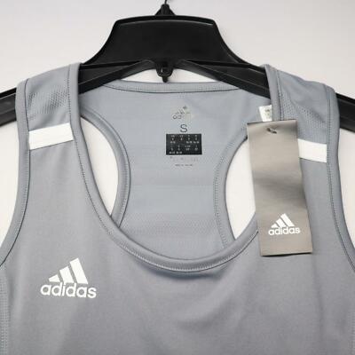NWT Womens Adidas Climacool Gray Sleeveless T19 Tank Top Shirt Sport Performance