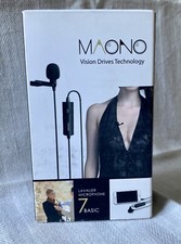 Maono Lavalier Microphone 7 Basic Hands Free Clip-on Lapel Mic Condenser Clip