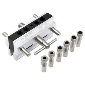 Metal Self Centering Dowel Jig Wood Panel Hole Puncher 