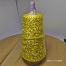Unbranded machine knitting yarn - yellow - nylon 181 grams (C161)