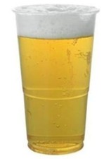 50 x Strong Recyclable Plastic Party Extra Large Pint Glasses Tumblers - 660ml