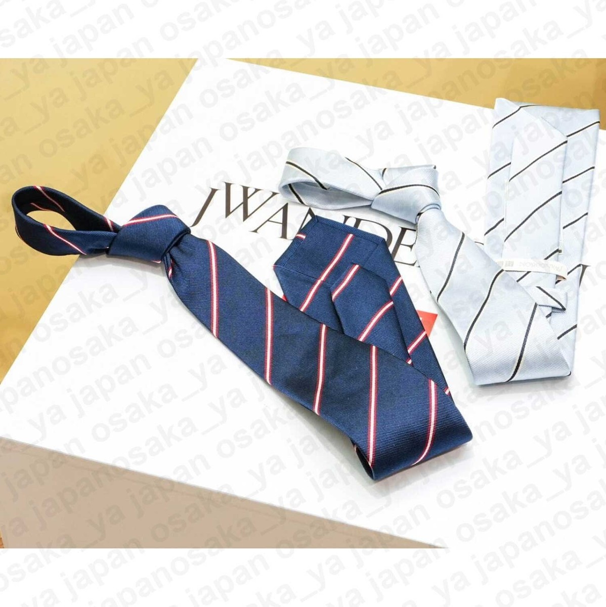 ユニクロ　ネクタイ　JW ANDERSON 新品 UNIQLO JW アンダーソン シルクネクタイ ネイビー ユニクロ
