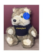 1988 VINTAGE PURR-FECTION BY MJC WOLF/HUSKY DOG PLUSH/STUFFED ANIMAL