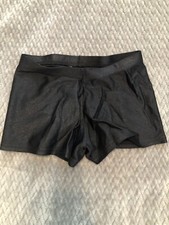 Girls Active Shorts - Black Sparkle - size 8-10