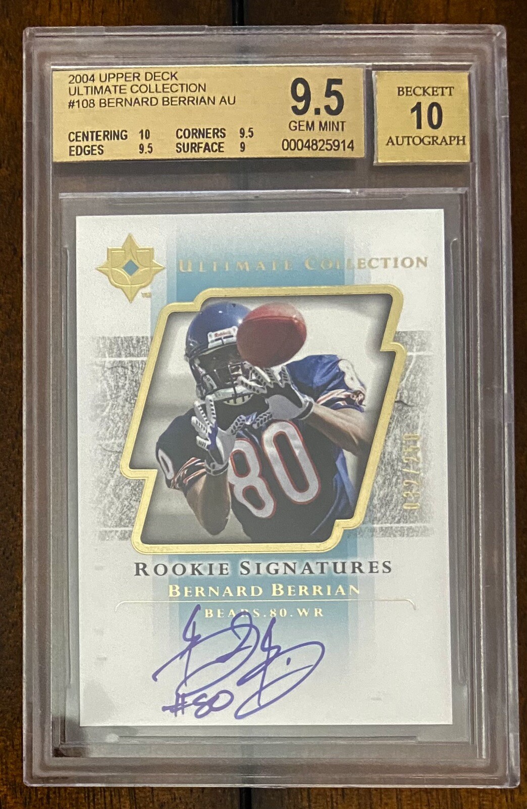 Bernard Berrian Ultimate Collection #108 Autograph