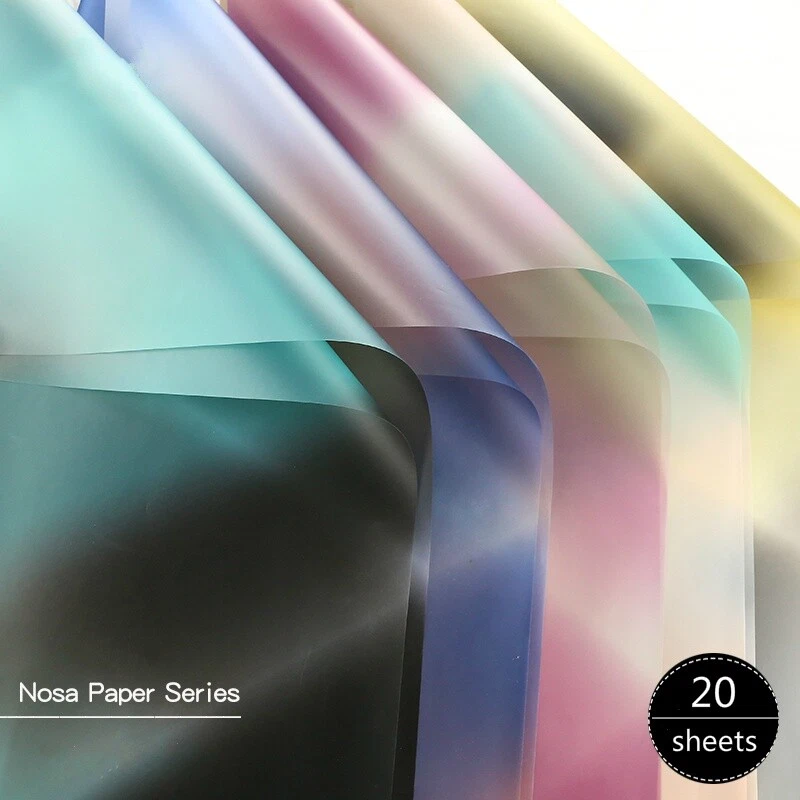 20 Sheet Florist Flower Wrapping Paper Aurora Matte Bouquet Film Waterproof Arts - Image 2 of 4