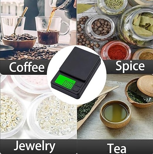 Digital Scale 1000g x 0.1g Jewelry Gold Silver Coin Gram Pocket Size Herb Grain - Picture 2 of 5