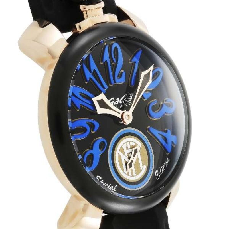 Gaga Milano 5014IN01 Black Dial Manuale Quartz Men's Watch + Gaga Milano 5014IN01 Black Dial Manuale Quartz Men's Watch +