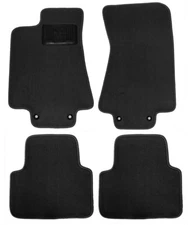 NEW! Black Floor Mats 2003 - 2008 Jaguar S Type Set 4 with Heel Pad  Rubber Back