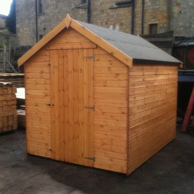 PINELAP TIMBER PRODUCTS LTD 7x4 WOODEN GARDEN SHED FULLY T&G APEX HUT 12mm TREATED STORE NO WINDOWS