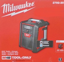 New In Box Milwaukee 2792-20 M18 Bluetooth Jobsite Radio Charger USB 18V AC/DC