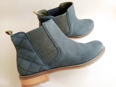 BARBOUR Navy Blue Suede Womens Chelsea Anckle Boots Size - US 6.5 / EUR 37 /UK 4