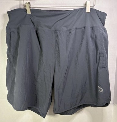Baleaf Womens 2XL Running Shorts Gray High Rise 7  Inseam Pocket Liner Athletic