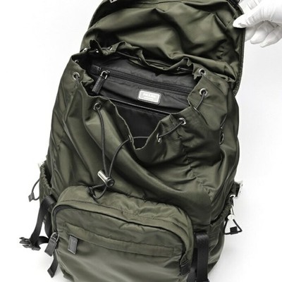 Prada PRADA Re-Nylon Saffiano Leather Backpack Rucksack 2VZ090 Nyl