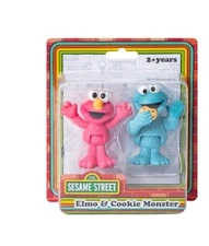 Just Play Sesame Street Friends 2 Pack Elmo & Cookie Monster 3" Posable Figures!