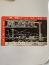 The Skyride Otis Elevator Exhibit Chicago Worlds Fair Postcard - 1933