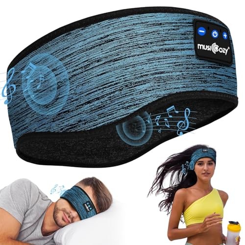 MUSICOZY Sleep Headphones Headband Bluetooth Soft Headphones for Sleeping & 