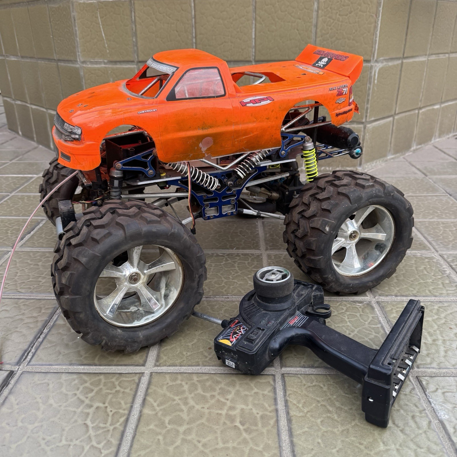 Vintage XTM XFactor Mammoth RC Monster Truck Nitro 24.7 Cust