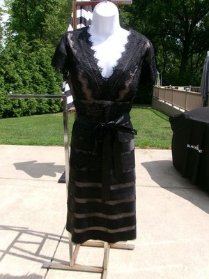 JS COLLECTIONS GORGEOUS BLACK LACE DRESS 14