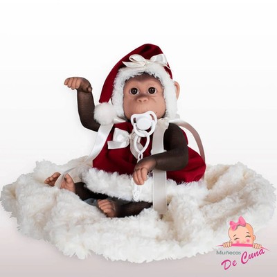 Weihnachtskleid Reborn Affe