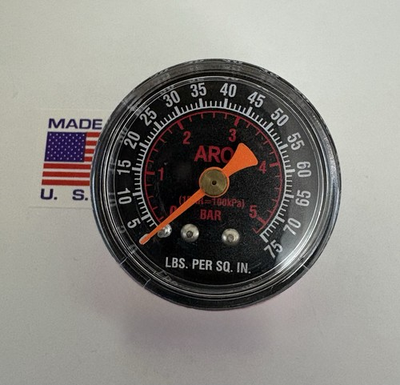 #ad ARO Ingersoll Rand Part Number	104492 Type External pressure gauge 0 75 PSI USA $45.00