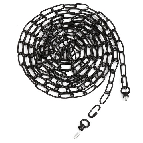 19 Feet Black Chain for Hanging Lamp, Decorative Lighting Fixture, Extension ...