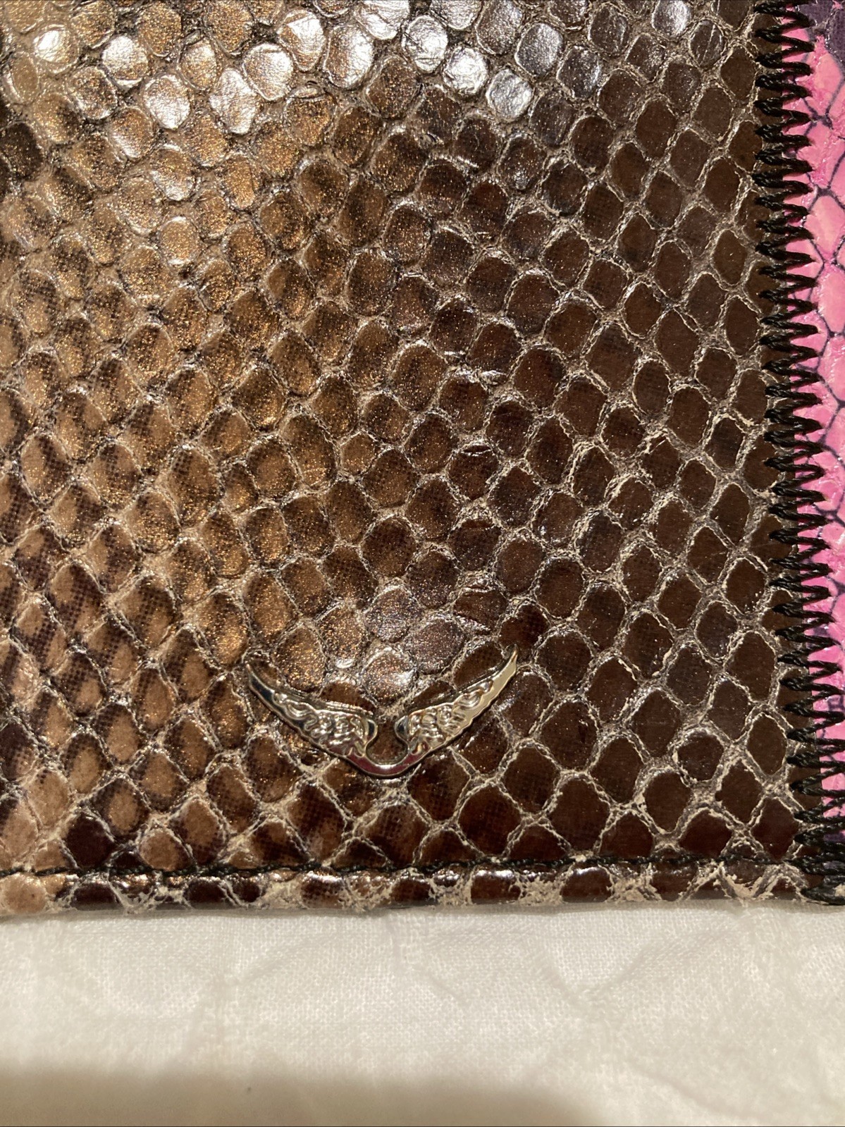 zadig voltaire wallet multicolor python embossed … - image 9