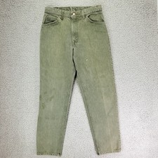 Vtg Levi's 550 Orange Tab Jeans Mens 31x30 Relaxed Tapered Green USA 90s Grunge