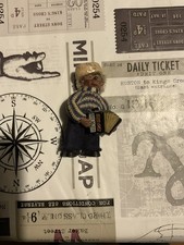 Vintage seltene Peter Figuren Mecki Igel Puppe Handarbeit 8 cm Akkordeonspieler