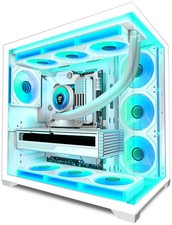 KEDIERS PC CASE 7 ARGB Fans Pre-Installed, Mid K4, White 7 PWM
