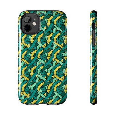 Green And Yellow Squiggly Phone Case