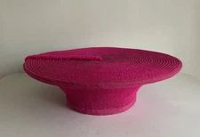Vintage Women’s Married Hot Pink Isicholo Zulu African Hat Sz Small 6 3/4