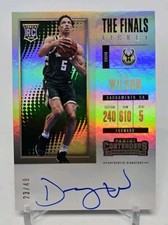 2017-18 Panini Contenders DJ WILSON Finals Ticket Rookie RC Auto /49 Milwaukee