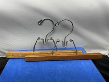 Pair of Pant Hangers 11 " x1.25 "Wide Wooden Pants / Skirt Hangers