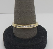 1/5CT Natural Round Diamond Anniversary Wedding Band Ring 14K Yellow Gold