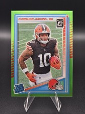 2025 Panini Donruss Optic - Rated Rookie Quinshon Judkins #252 Neon Green Prizm