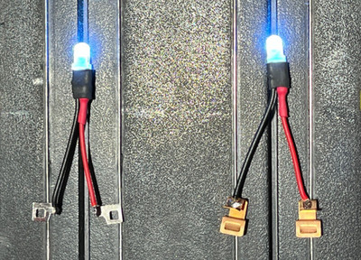 2PC SLOT CAR LED LIGHT - 1EA: TYCO 440/X2 & TOMY AFX TURBO SUPER G+ CHASSIS BODY