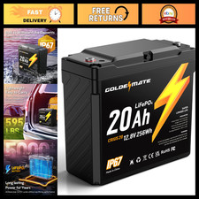 12V 20Ah LiFePO4 Lithium Battery - Waterproof, Lightweight, High Capacity Power
