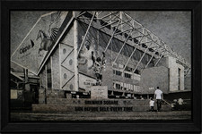 Leeds United Football Ground With Iconic Billy Bremner Statue Frame - 57 x 47 cm