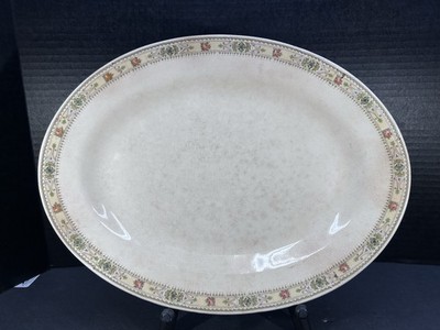 Vtg Homer Laughlin Genesee Oval Serving Platter 13.5in L 10in W Japan READ