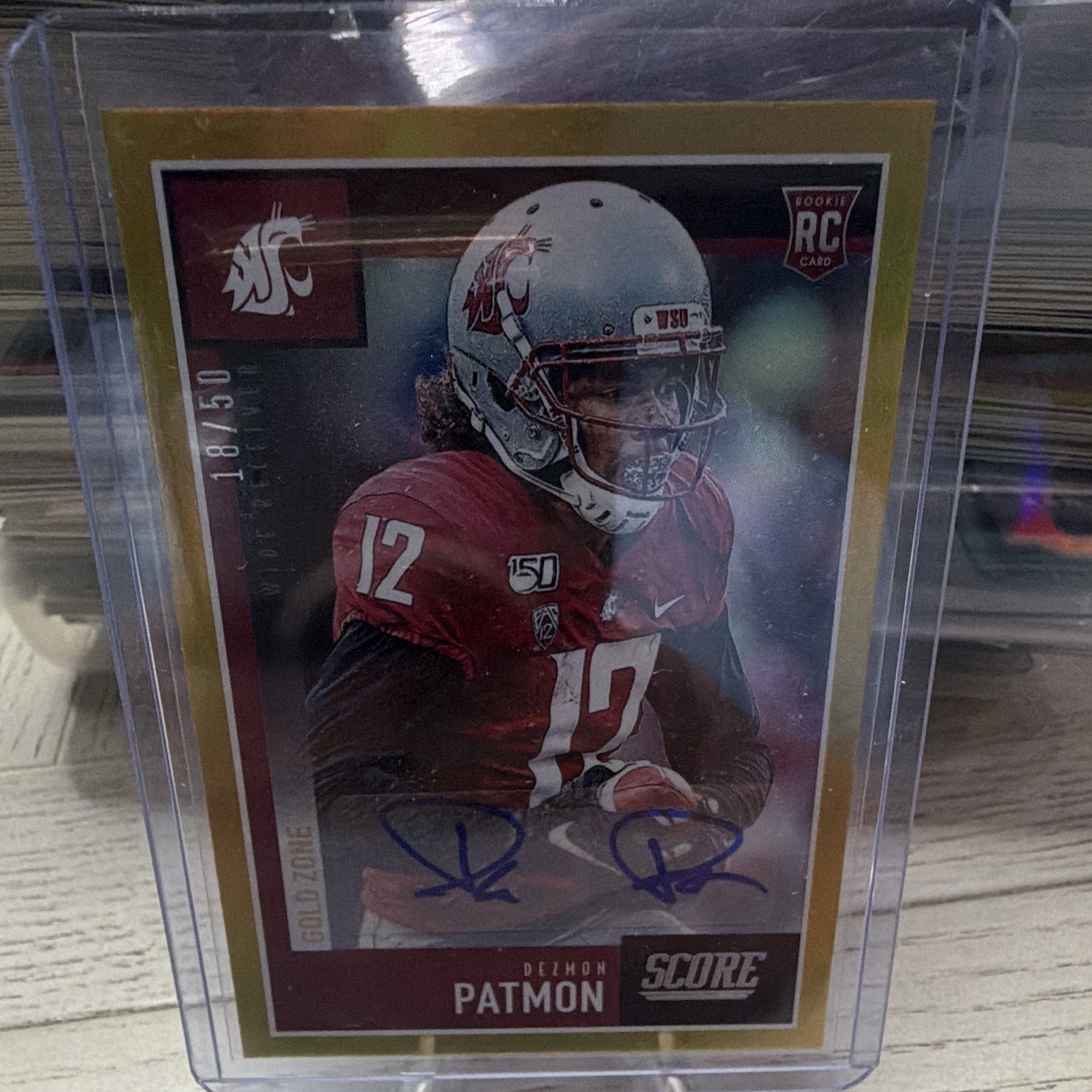 Dezmon Patmon Panini Score #421 Signature-Gold Zone