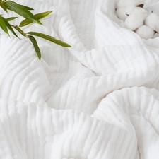 Cooling Muslin Blanket Twin Size, Lightweight Gauze Blanket for Adults, 60