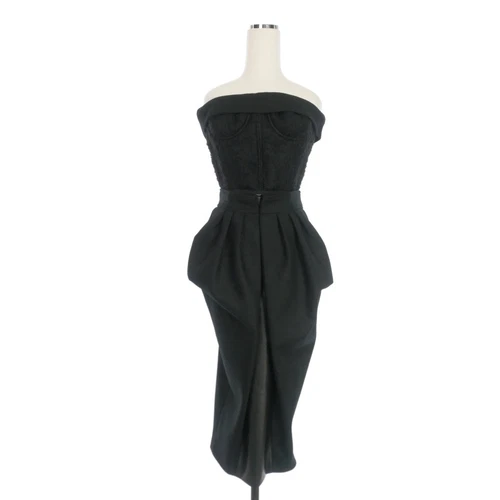 【Abiti】 Abito nudo Maison Margiela 22AW con volant Peplum inutilizzato 38 nero