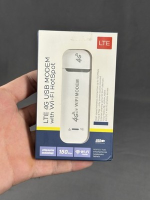 LTE 4G USB Modem With Wi-Fi Hotspot White New