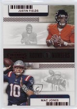 2021 Panini Contenders Round Numbers Ruby Justin Fields Mac Jones #RN-JFI 0ps8
